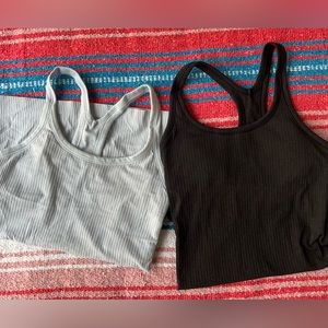 Lululemon Ebb to Street Tanks - Light Blue size 6, Black Size 4